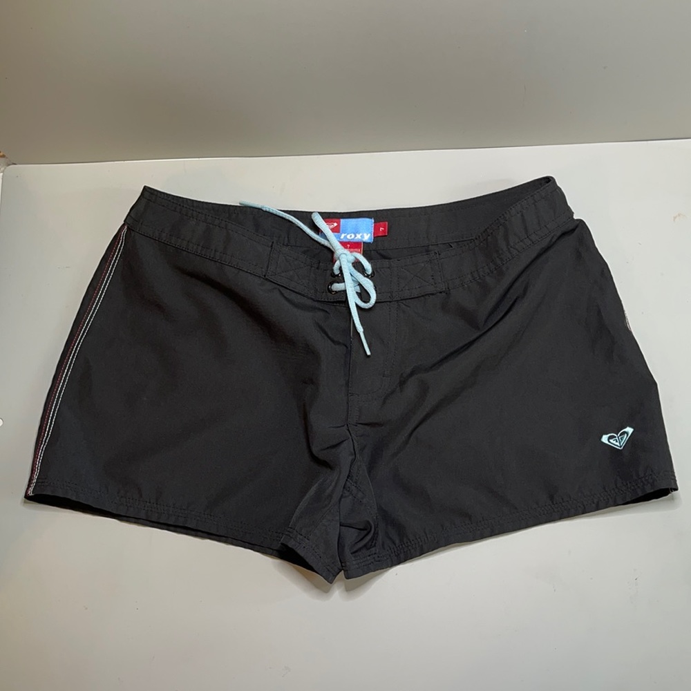 Roxy Swim Boardshorts. Black w/blue tie size 7